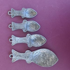 Crosby and Taylor Pewter Measuring Spoons - Fish
